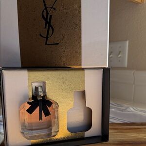 Yves Saint Laurent Mon Paris Gift Set — Pink Gradient Bottle with Black Bow